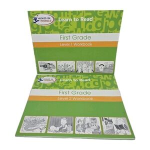 Hooked on Phonics - Learn to Read 1st Grade Level 1 & 2 STUDENT WORKBOOKS ONLY